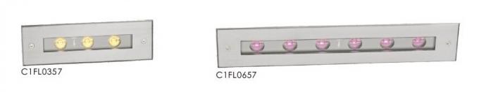 6 * 2W ডেকোরেটিভ রিসেসড মাউন্ট লিনিয়ার স্টেপ লাইট, LED সিঁড়ি লাইট CE / RoHs অনুমোদিত 6