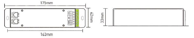 1CH 12A 0 ~ 10V ডিমিং সিভি LED DMX ডিকোডার কন্ট্রোলার RJ45 DMX512 সকেট সহ 0