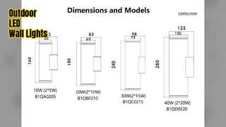 আউটডোর LED ওয়াল লাইট IP65 ডুয়াল আপ ডাউন