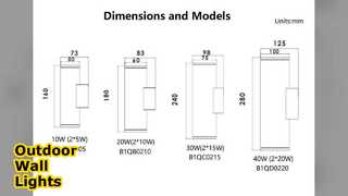 20W LED ওয়াল লাইট আপ ডাউন আউটডোর লাইটিং