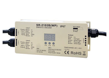 RGBW 4 চ্যানেল DMX512 ডিকোডার আউটপুট আউটডোর রেটিং IP67 জলরোধী সর্বোচ্চ 720W